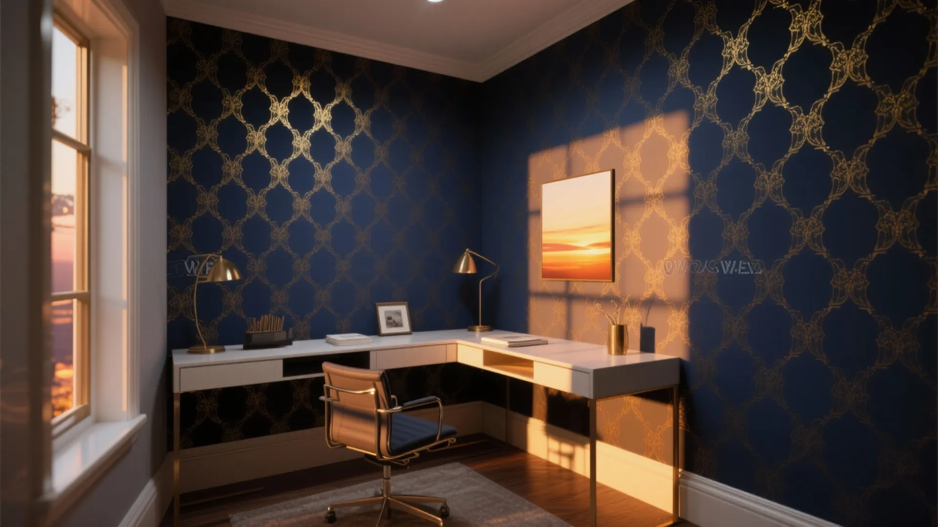 Accent Wall with Bold Color or Wallpaper