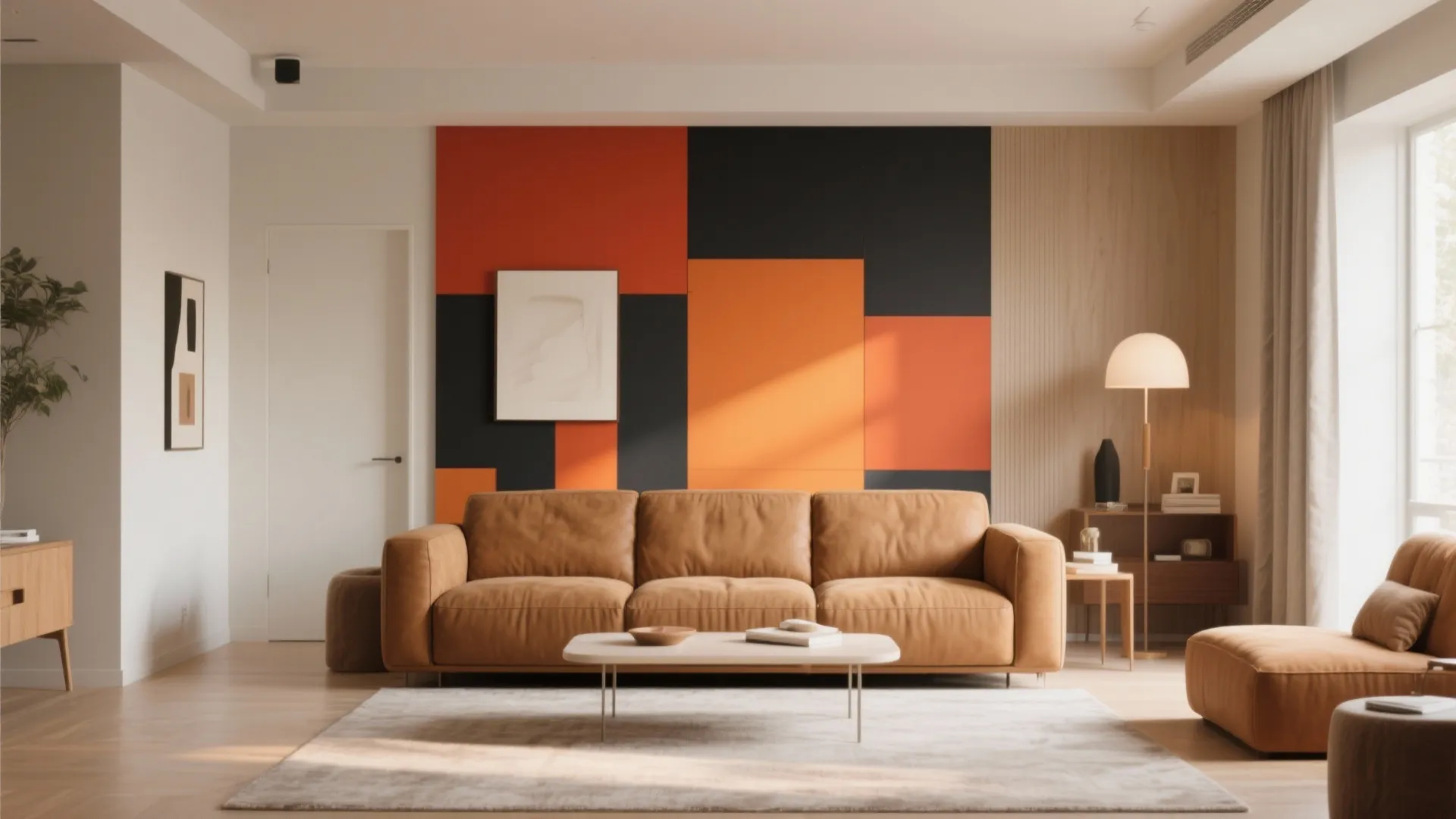 5. Accent Wall Behind the Sofa