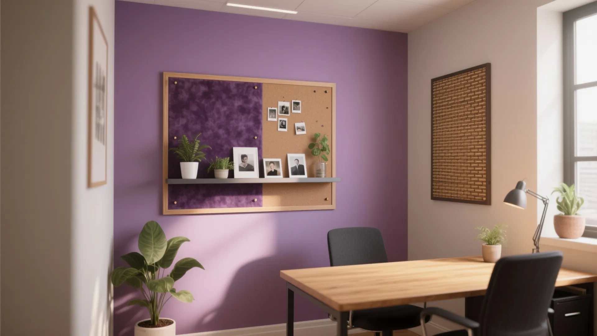 1. Accent wall with layered textures