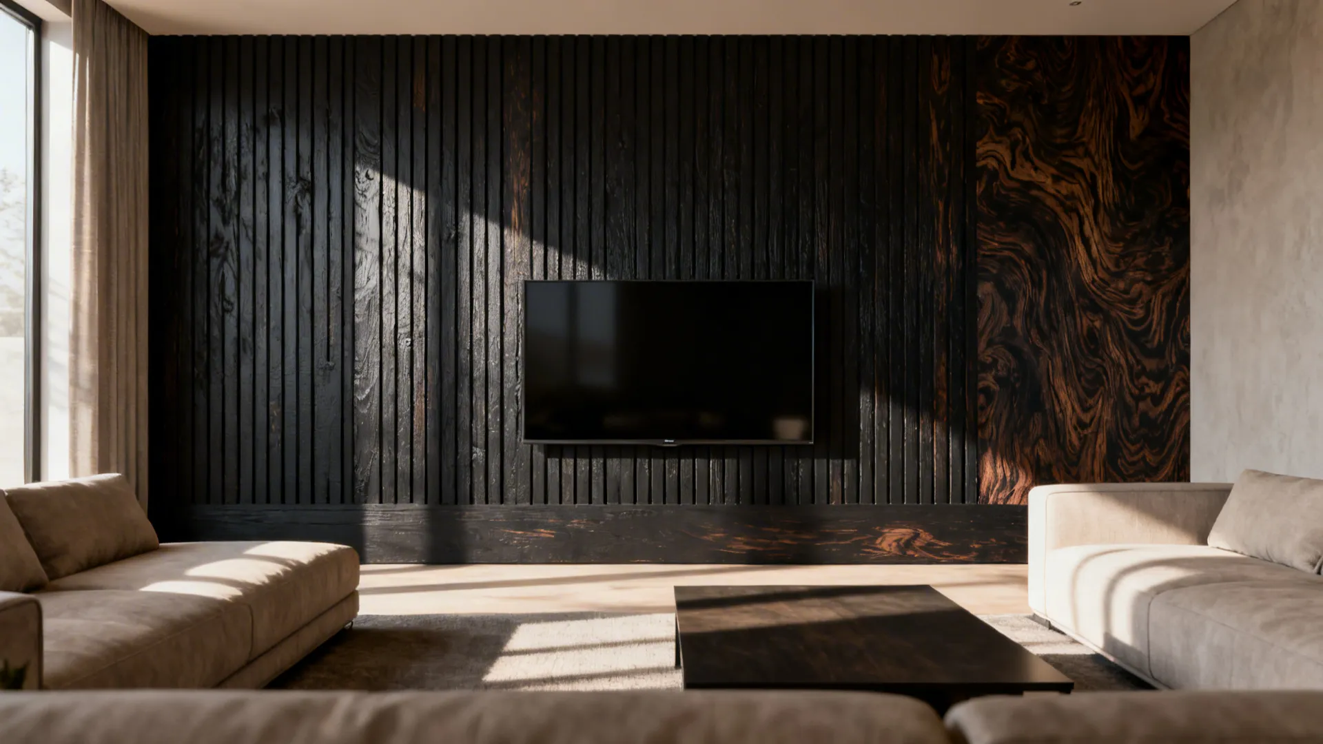 5. Accent wall with texture or color