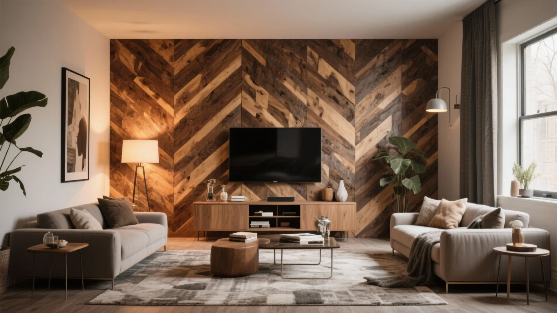 10. Accent Wall with TV