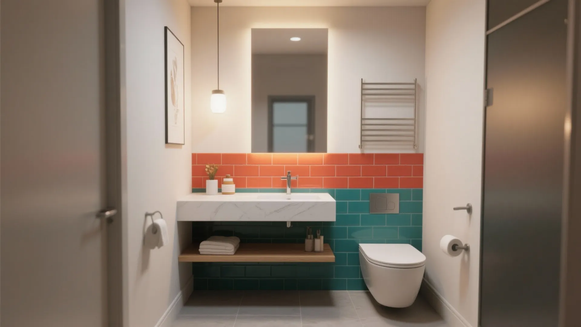 10. Accent Wall Behind Vanity