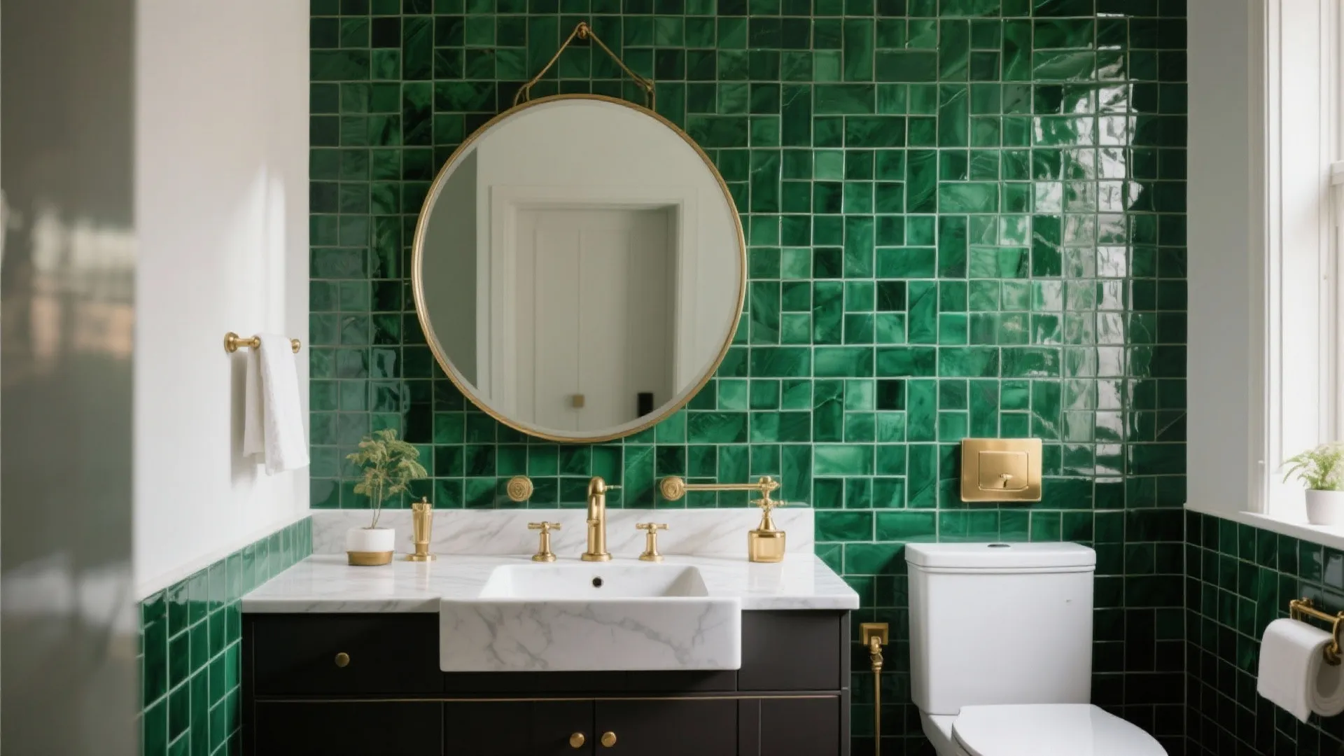 10. Accent Wall Behind Vanity