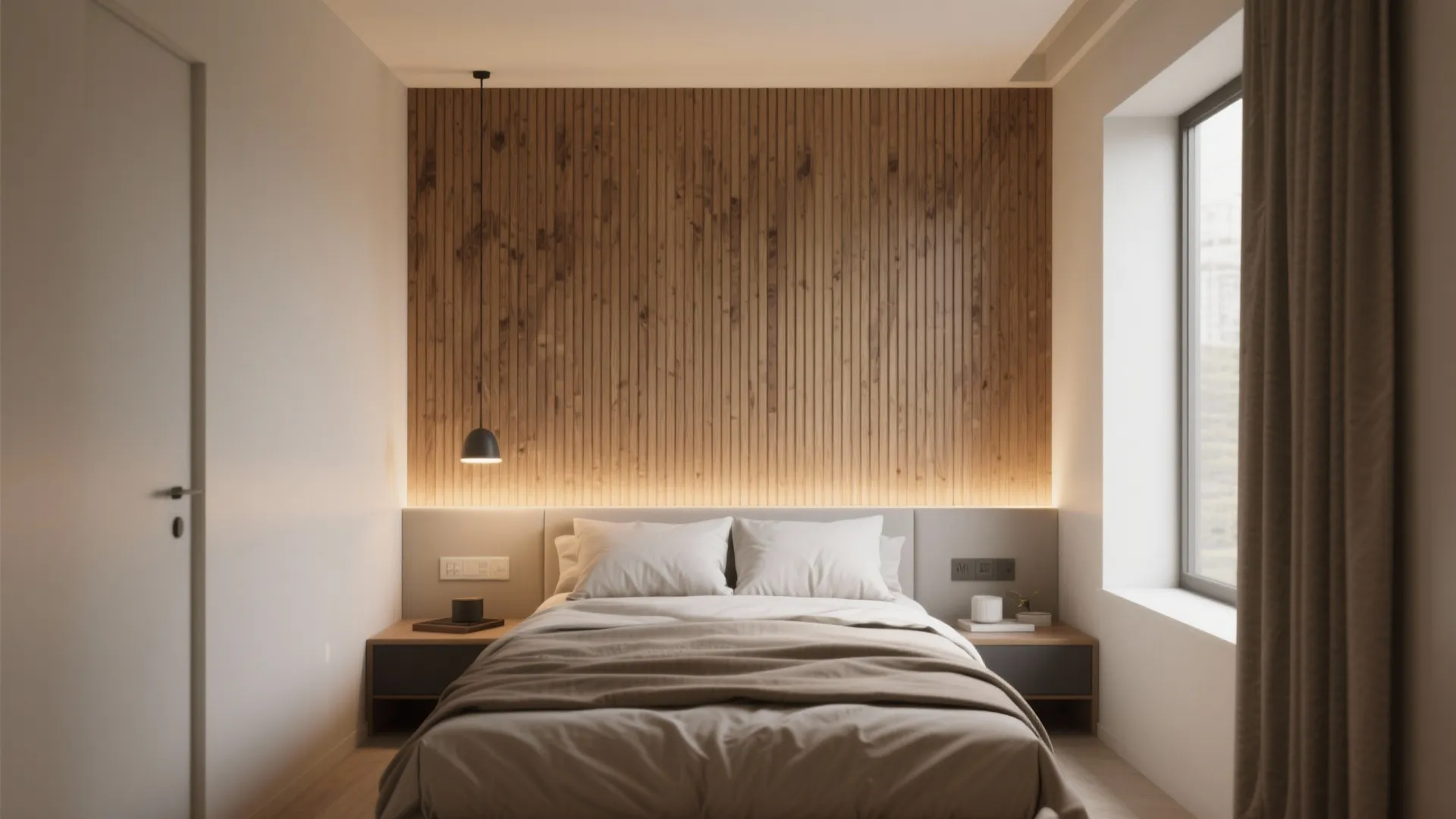 7. Accent Wall with Vertical Lines