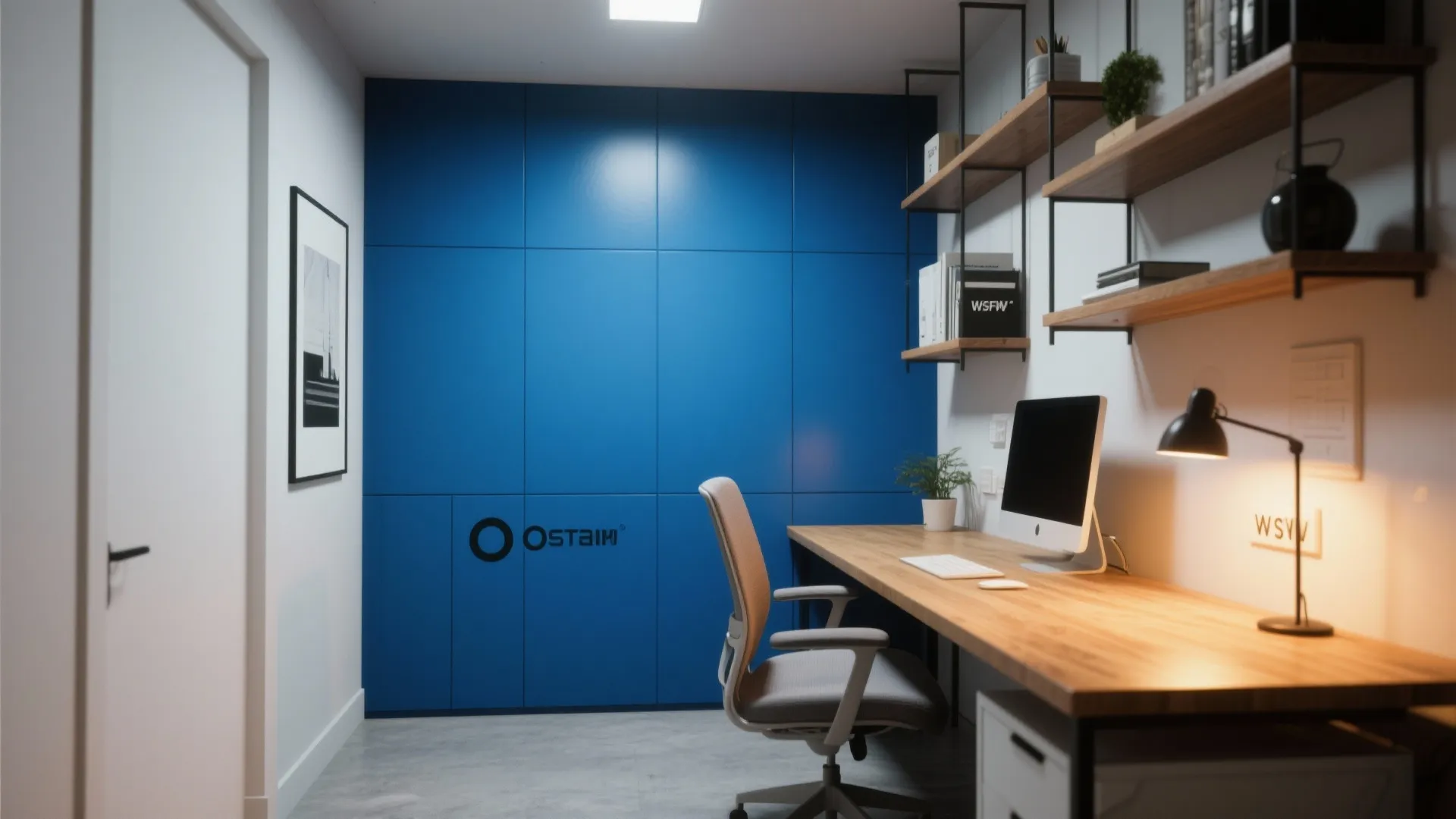 Accent Wall with Workspace