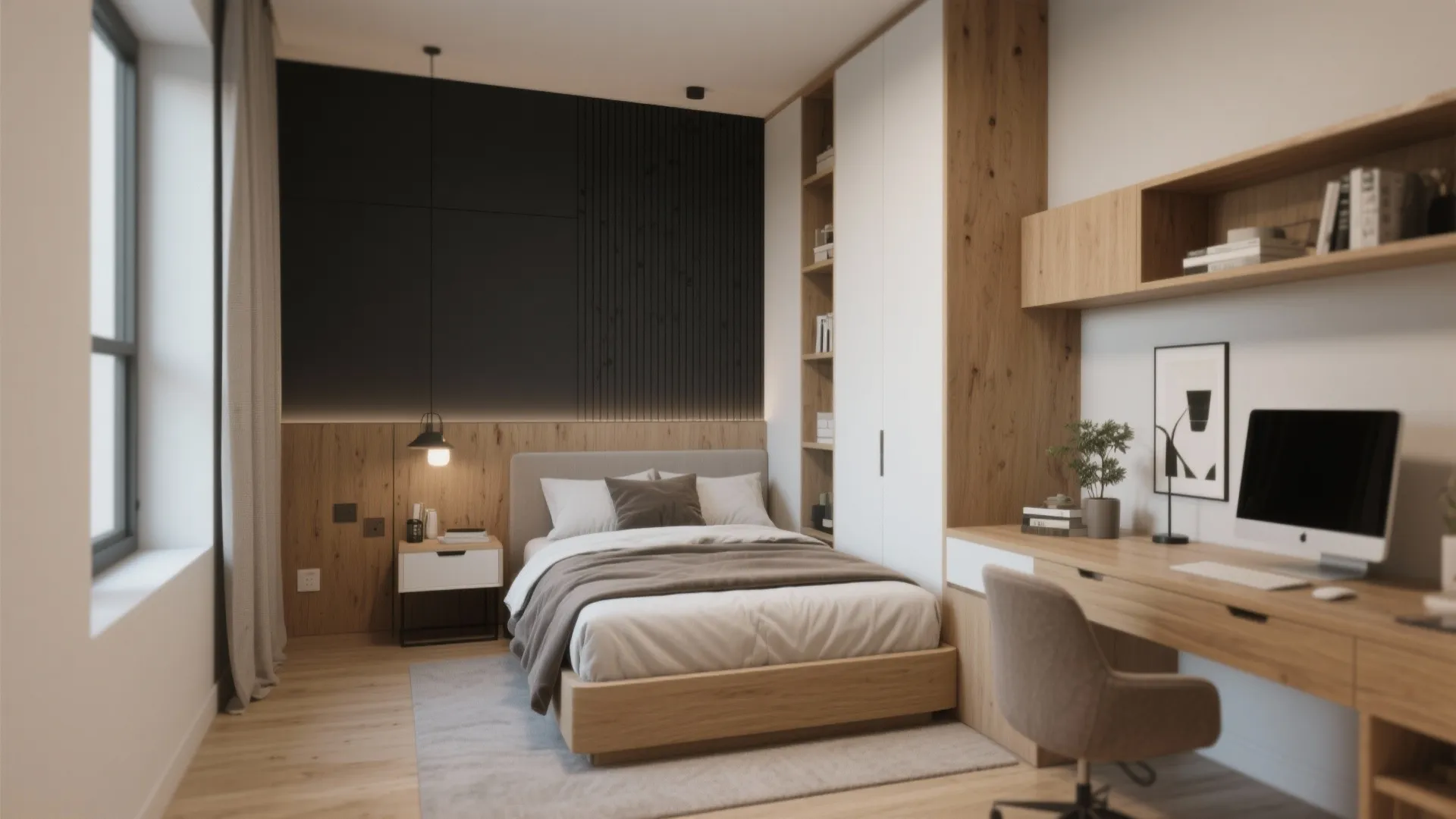 9. Accent Wall to Define Zones