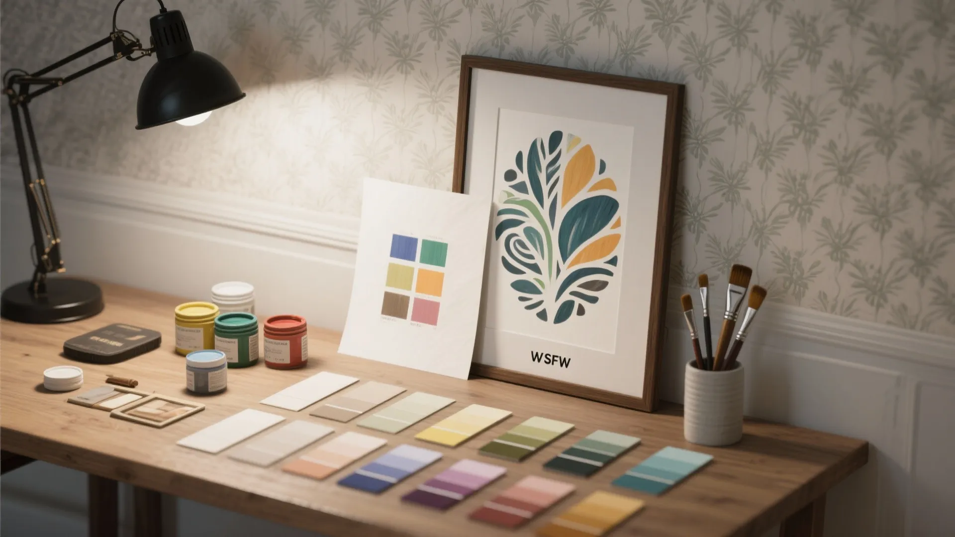 5. Accent Zones: Stencils, Wallpaper Panels, or Painted Murals