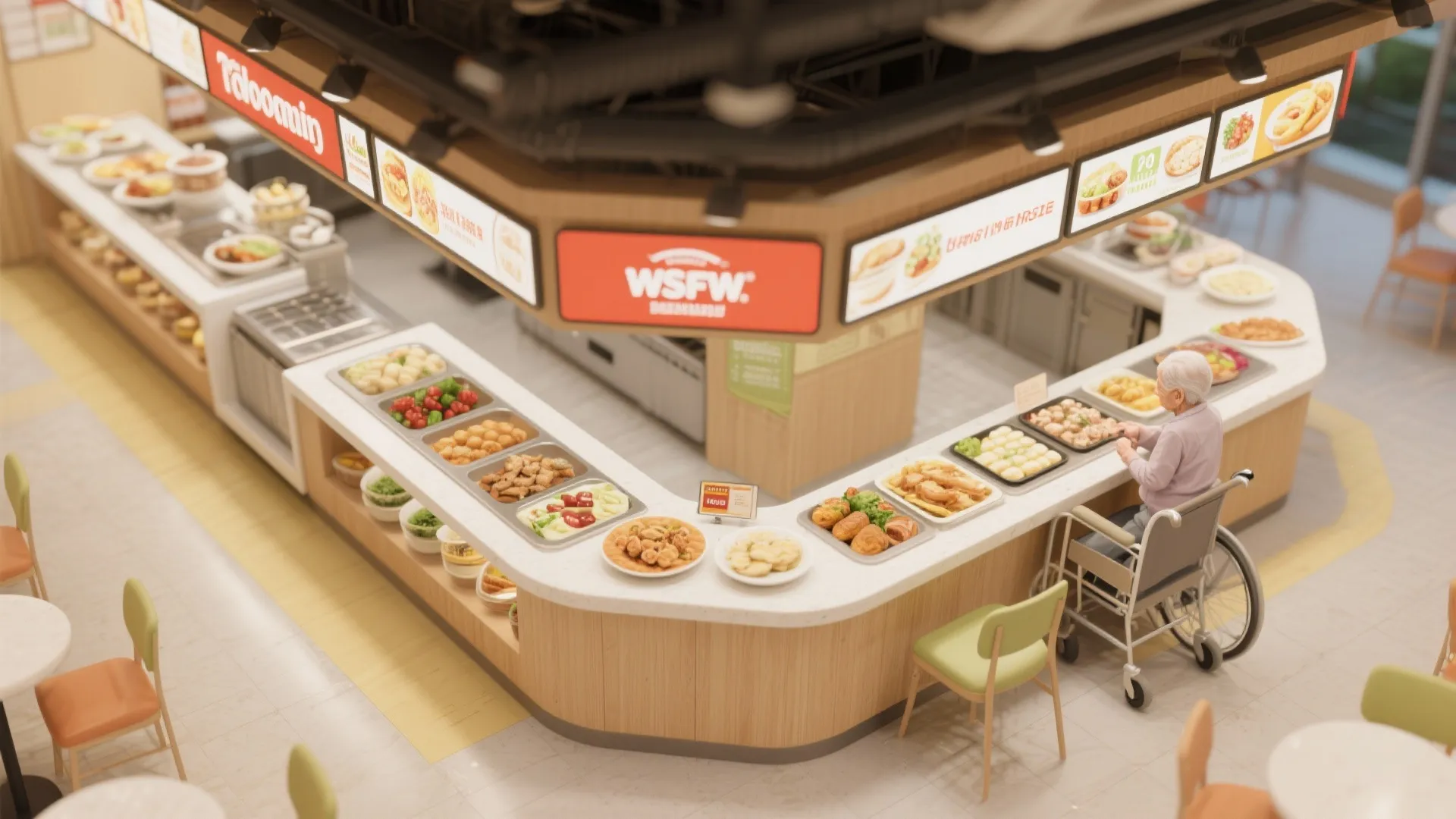 7. Accessible Buffet Stations