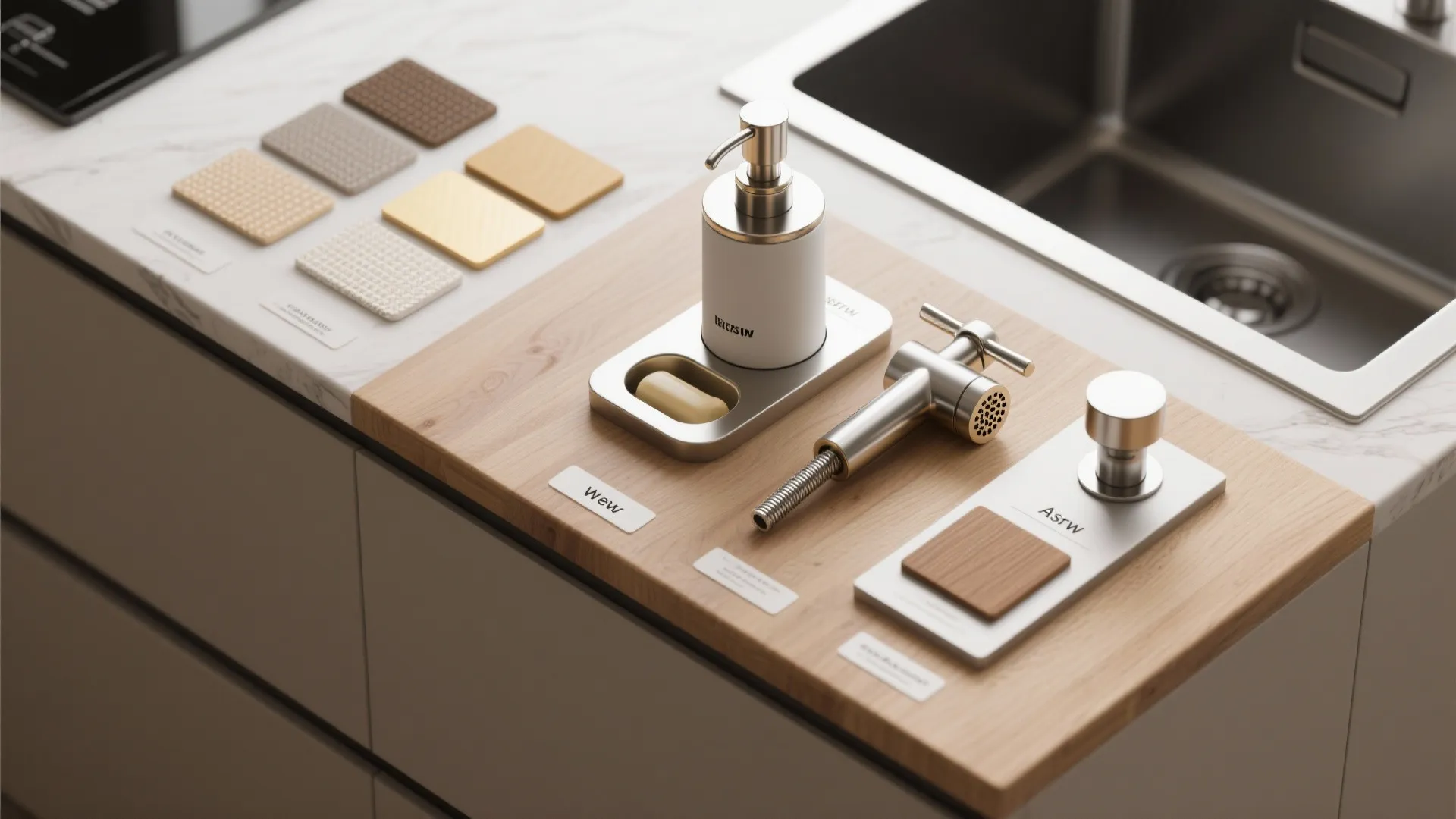 5. Use an easy-reach soap dispenser and integrated accessories