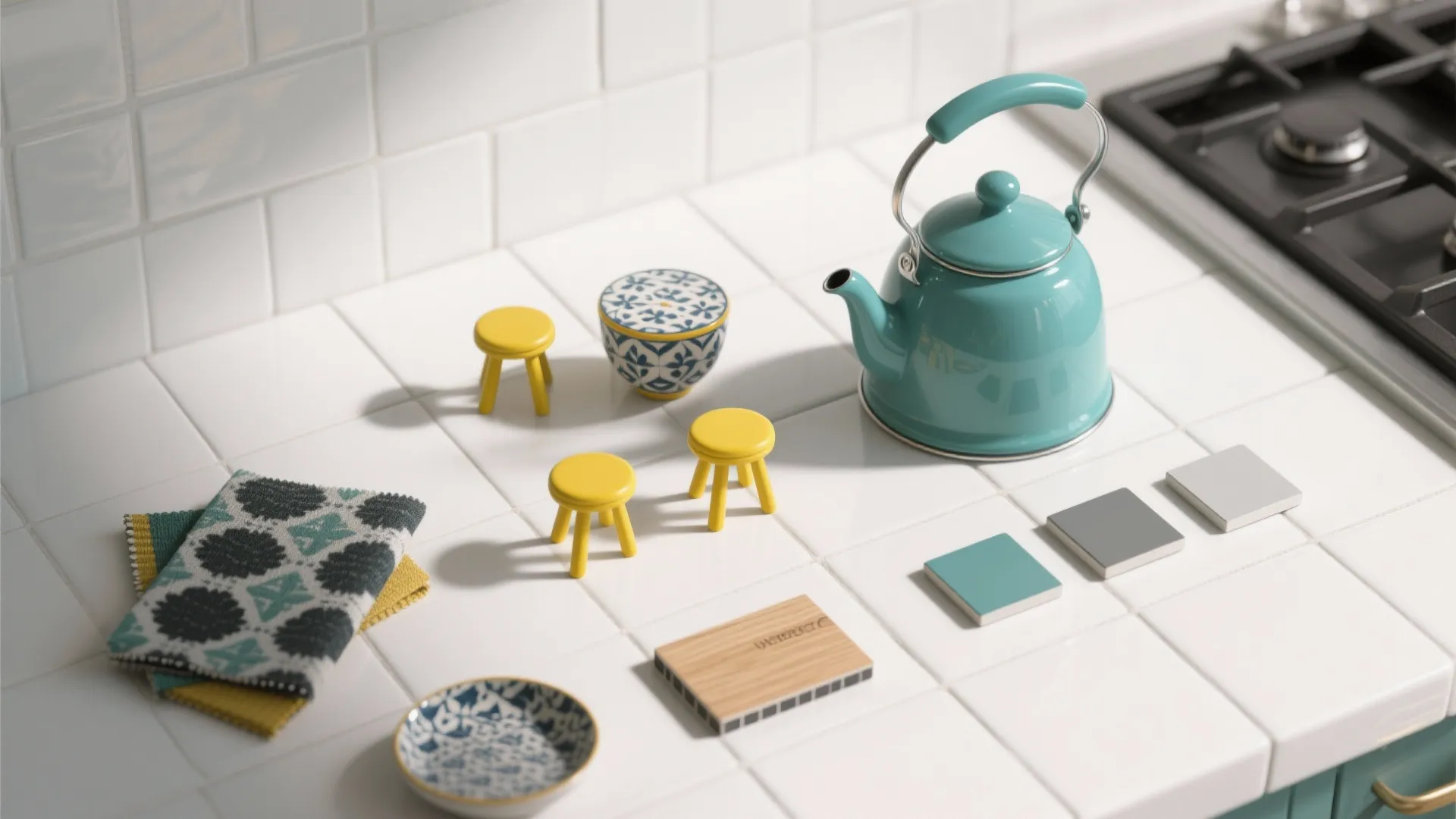 5. Color pops through accessories and small appliances