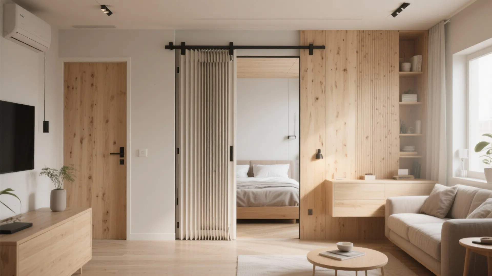 Foldable accordion doors