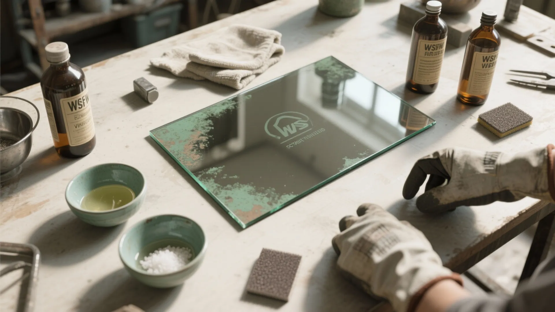 2. Acid-Etched Patina for Soft Mottle