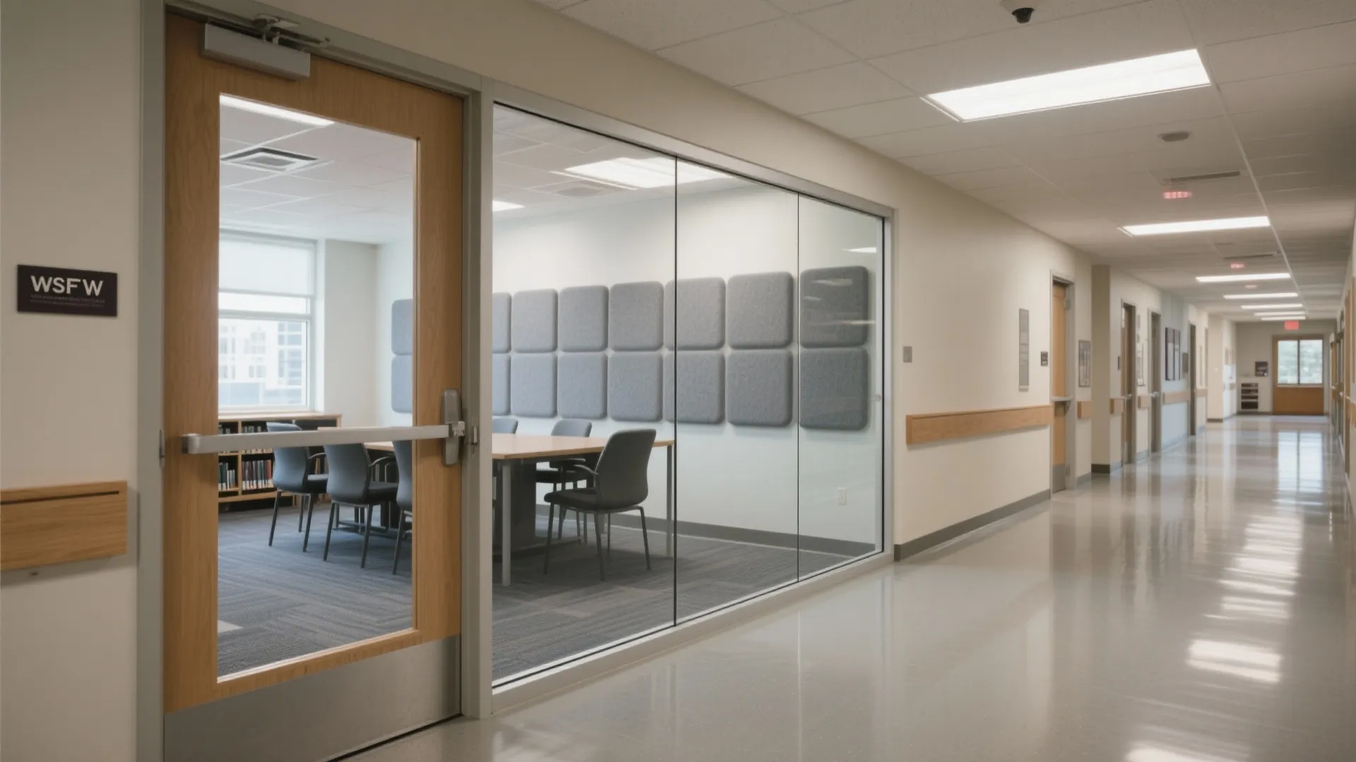 Acoustic zoning with glass partitions