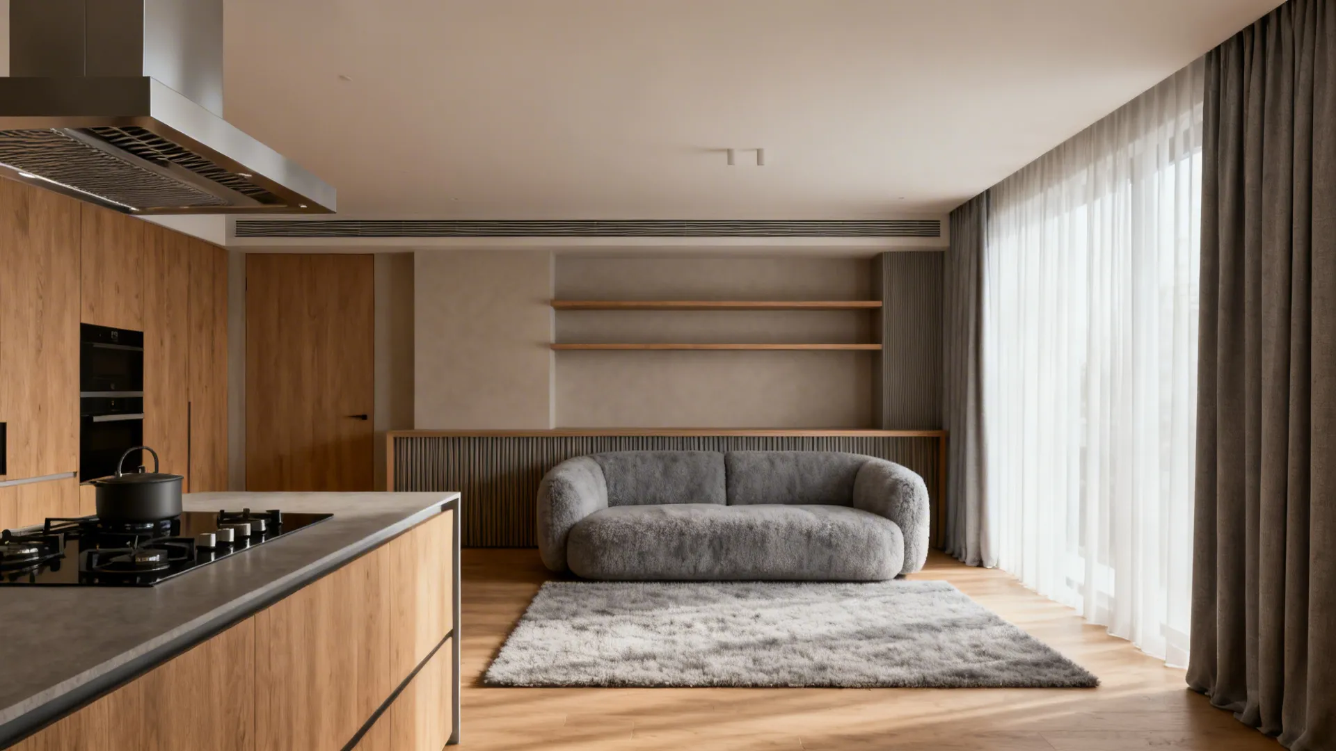 Acoustic and airflow strategy: softness, extraction, and zoning by sound