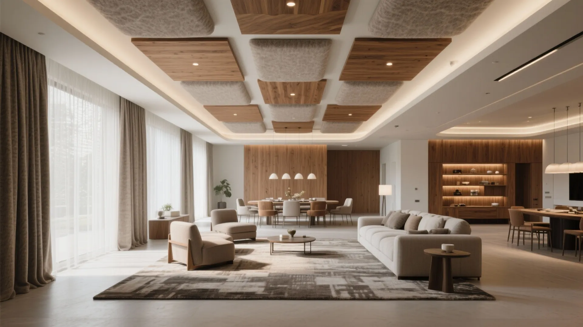 Acoustic Baffles: Taming echo in open-plan halls