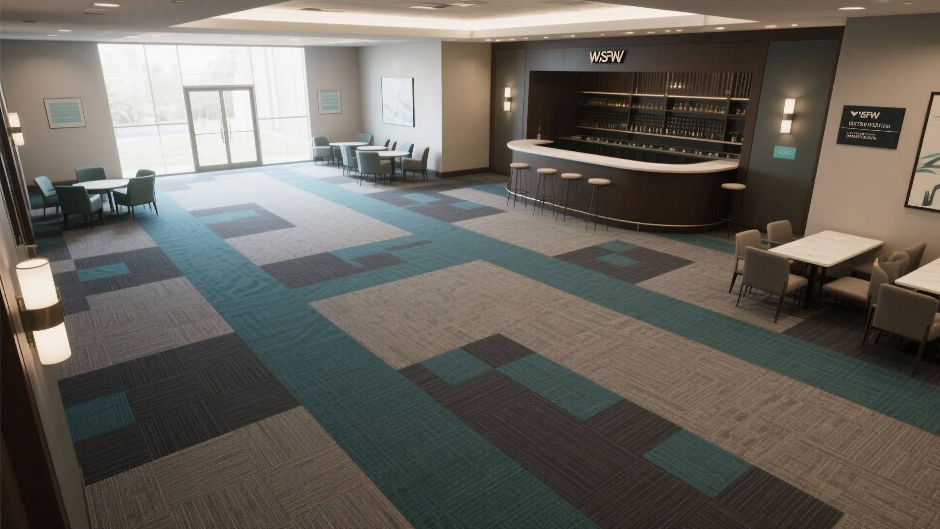 Acoustic Carpet Tiles in Zones