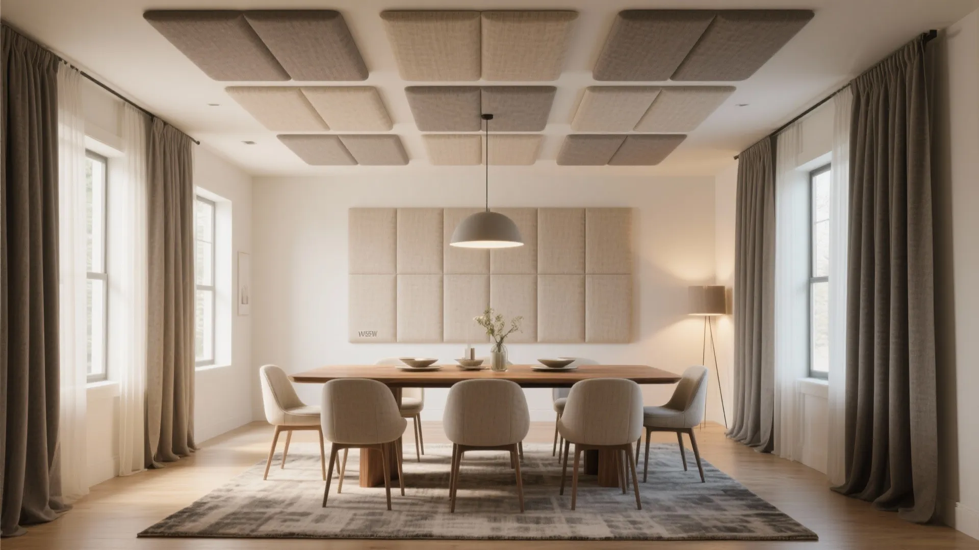 Idea 2: Soft Acoustic Ceiling Panels for Conversation