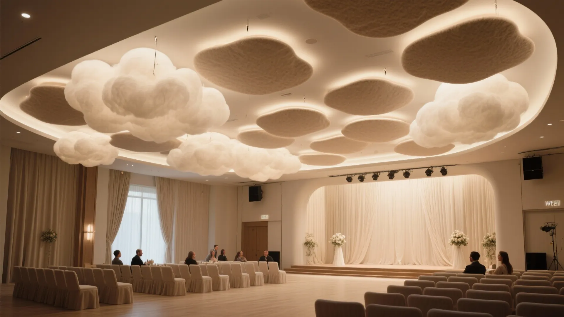 Acoustic Panels Disguised as Sculptural Clouds