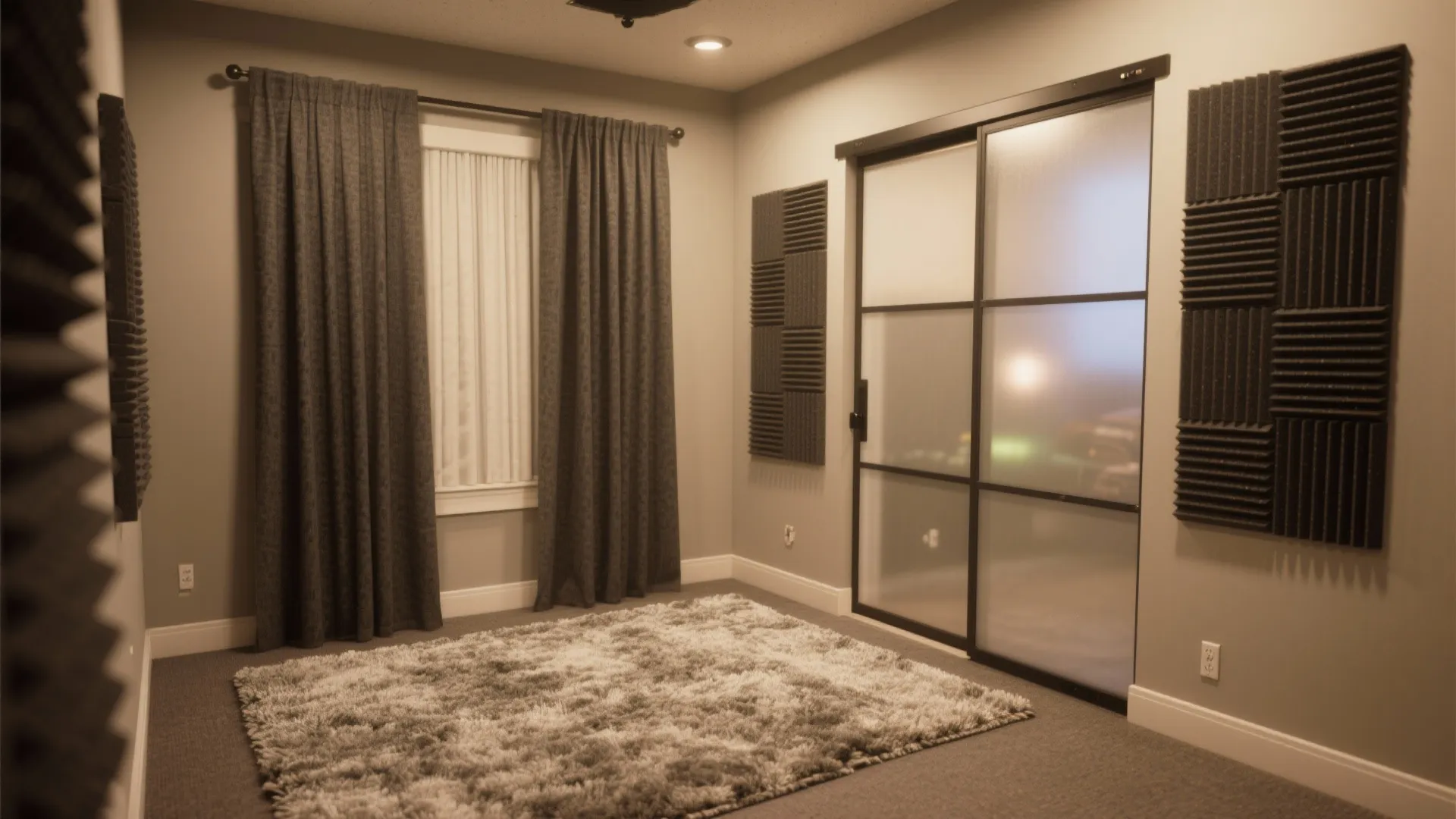 Acoustic comfort with rugs, panels, and light partitions