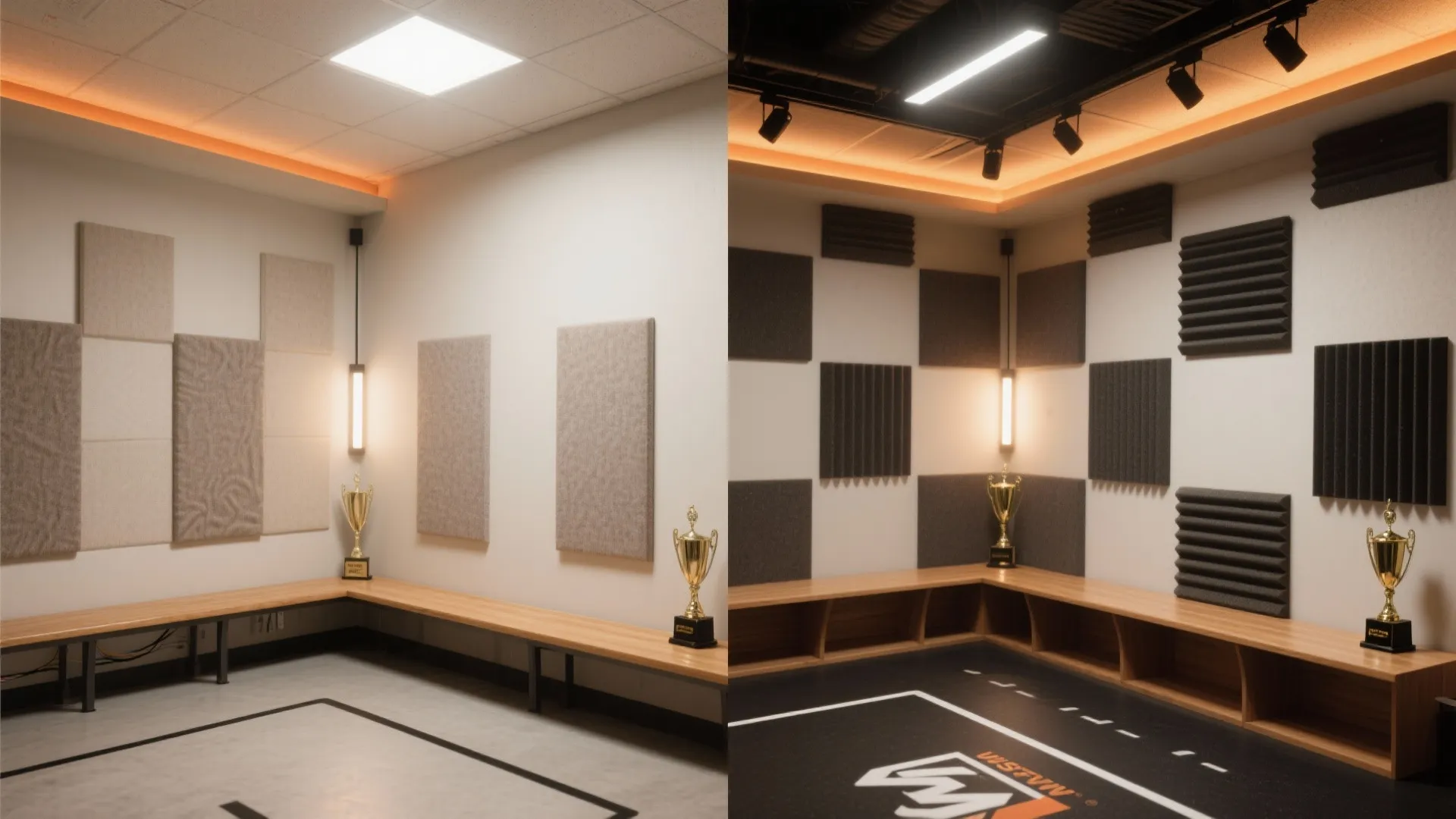 Acoustic Panels and Lighting for Game-Day Vibe