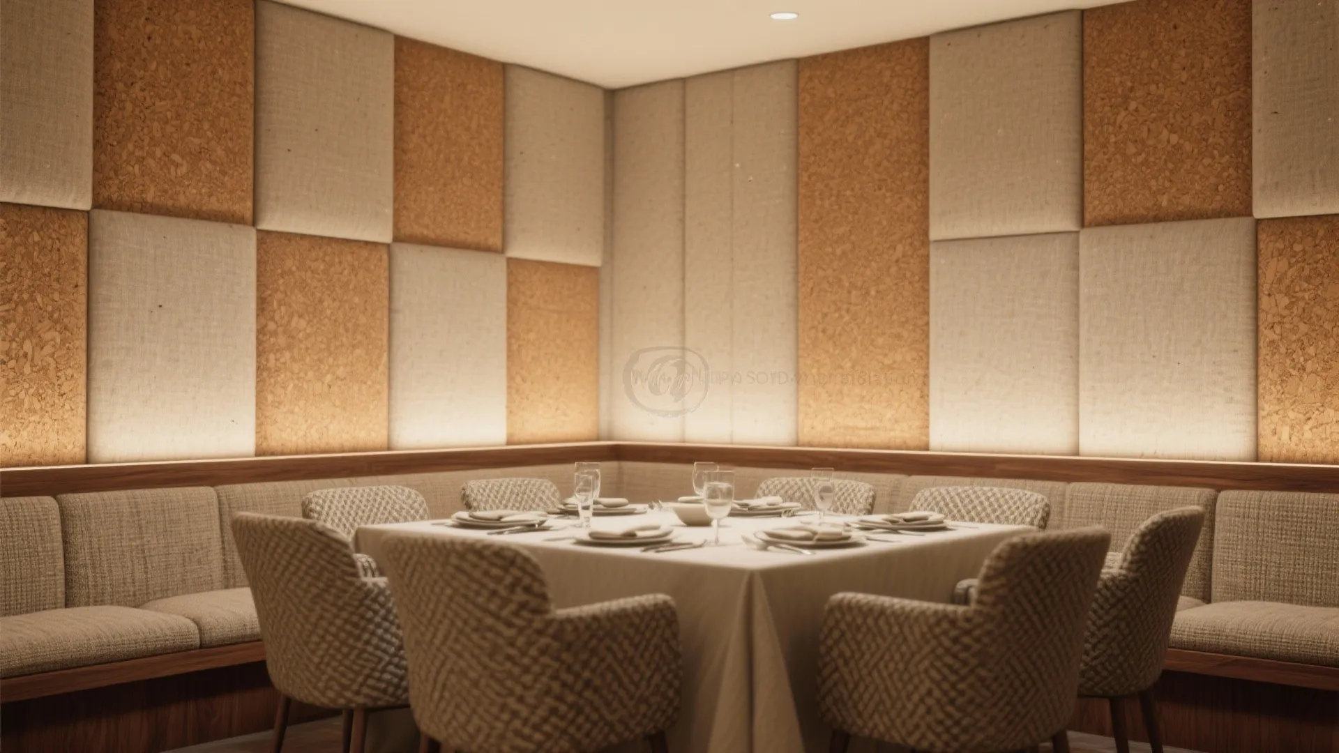 Acoustic Upholstered Panels or Cork for Calm