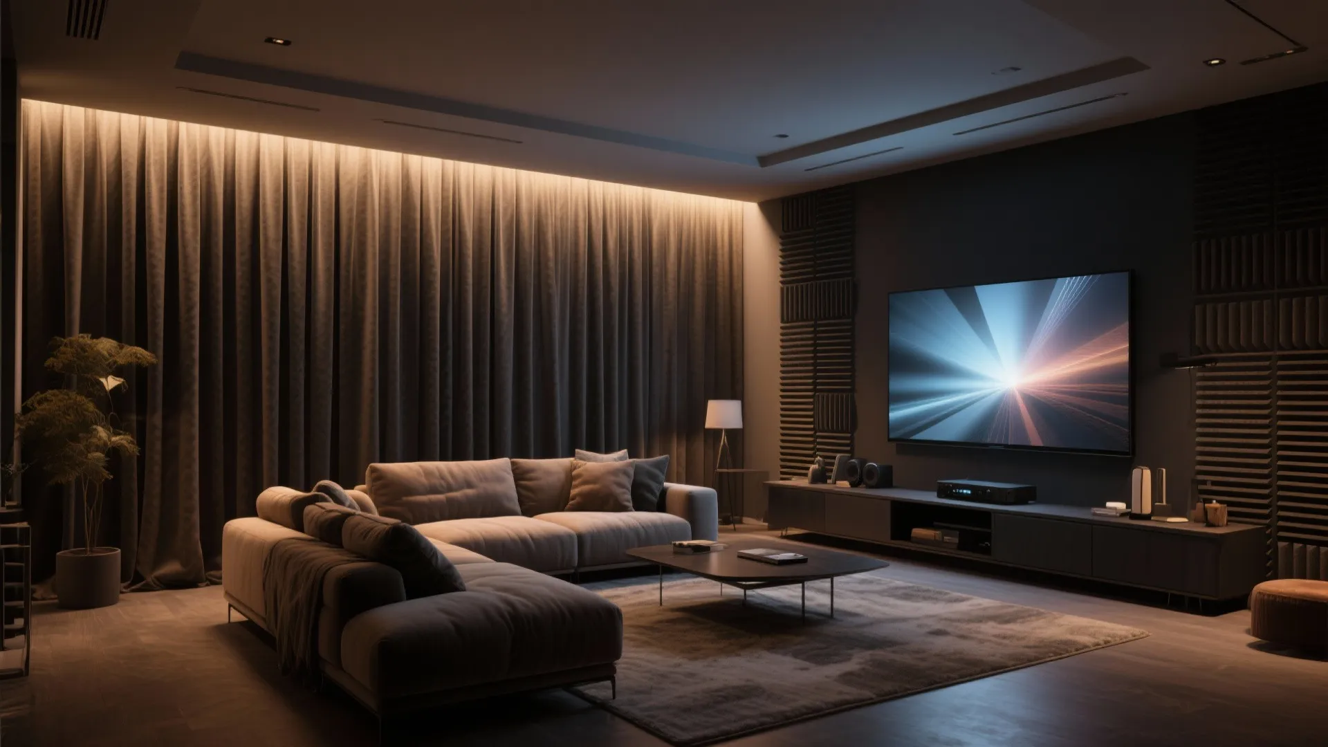 8. Acoustically Treated Curtains