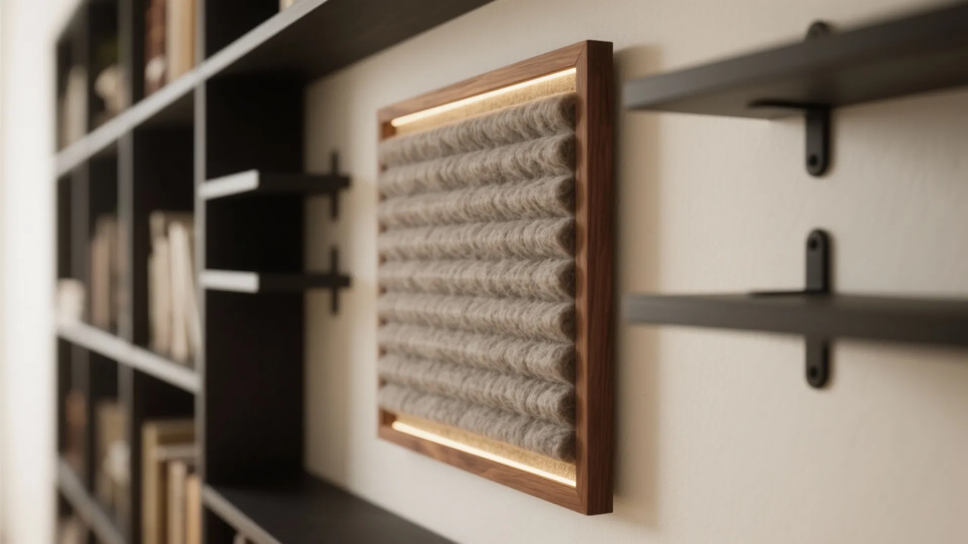 2) Disguised acoustic treatment as decor