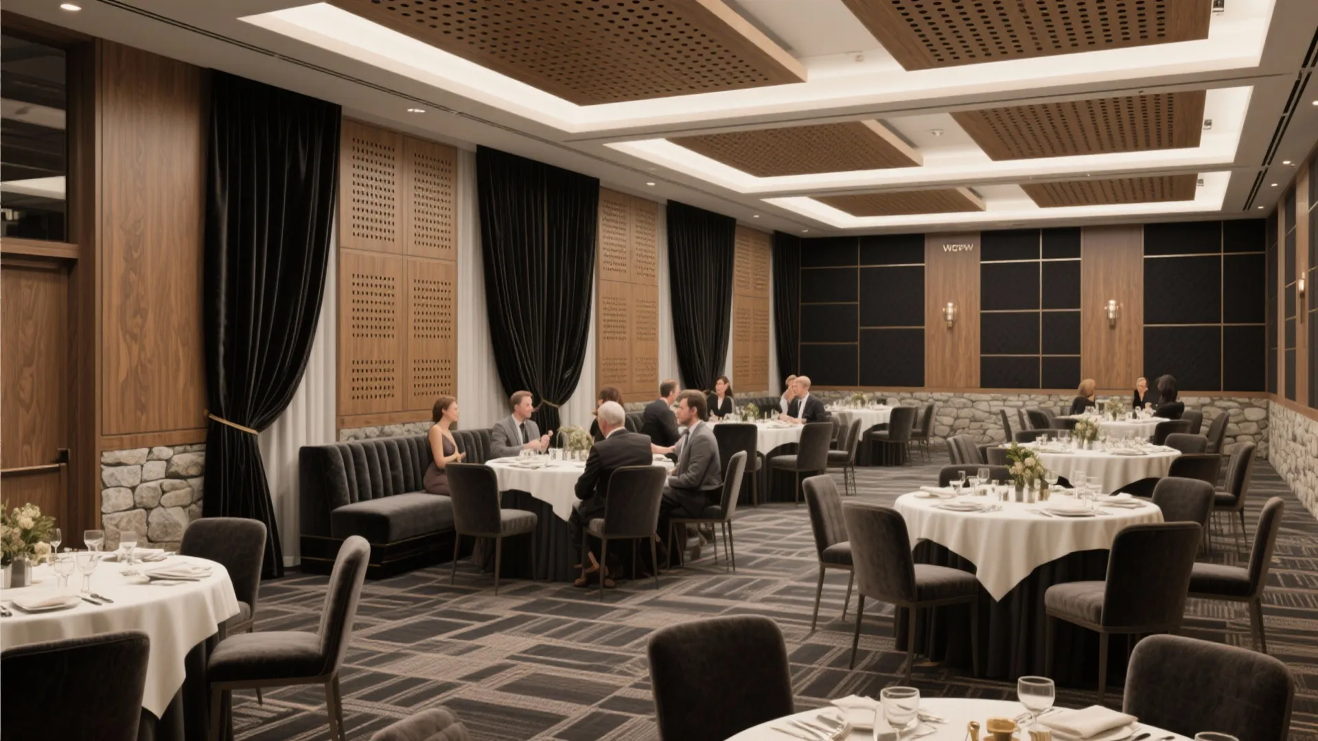 Acoustic Wall Panels and Soft Ceilings for Conversation-Friendly Luxury