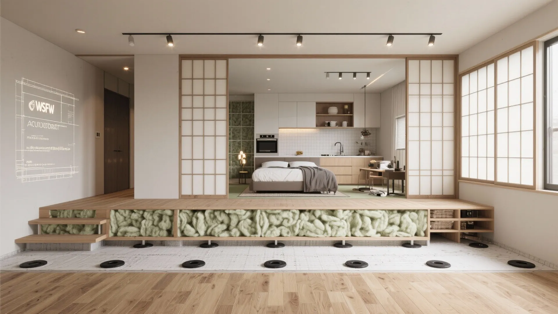 上下で異なる生活音を制御する設計（東京小戸建てでも有効）