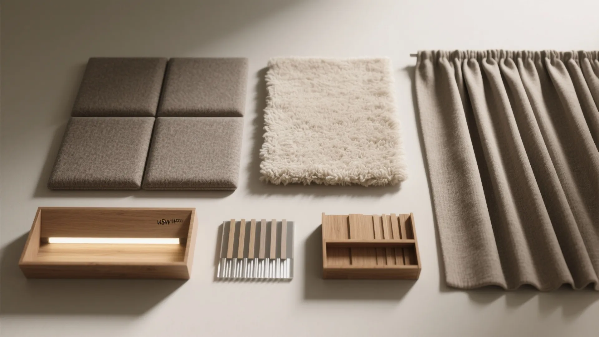 Acoustic Panels + Soft Surfaces (Quiet Layers)