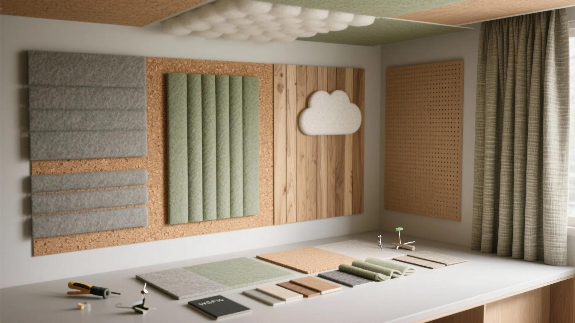 Layered acoustics with soft materials and smart surfaces