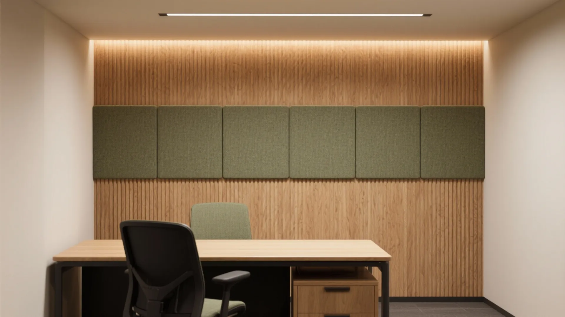 Acoustic Panels and Fluted Textures for Focus