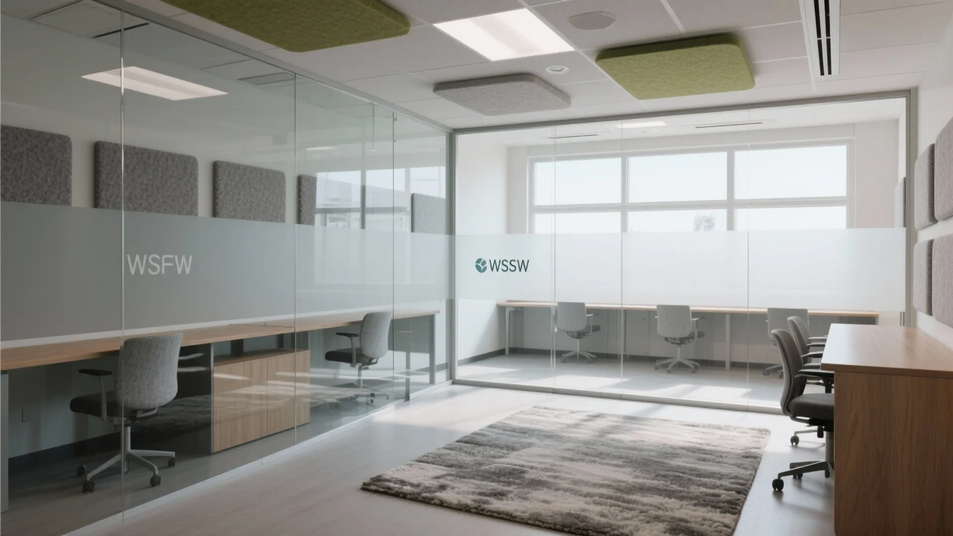 Acoustic Zoning with Glass and Soft Layers