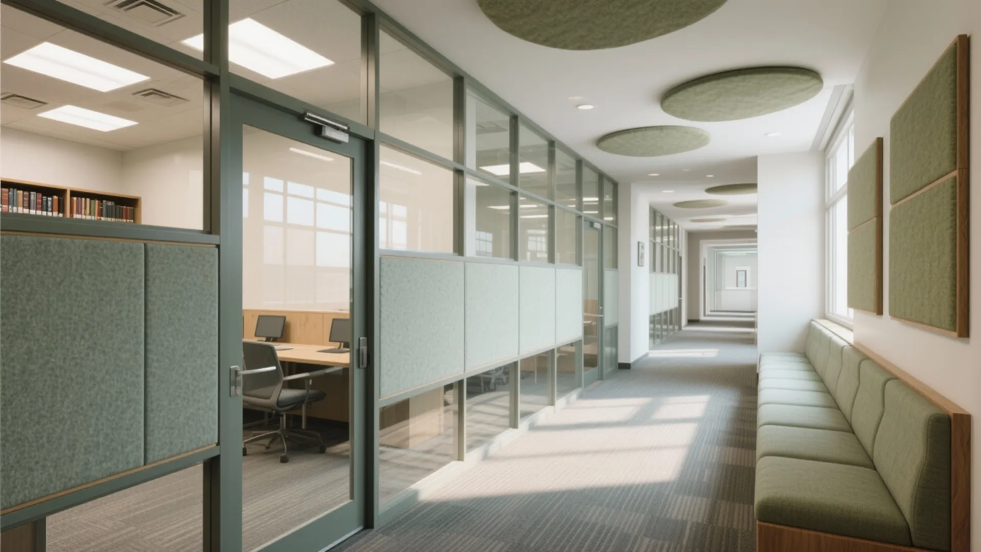 Acoustic zoning with modular partitions