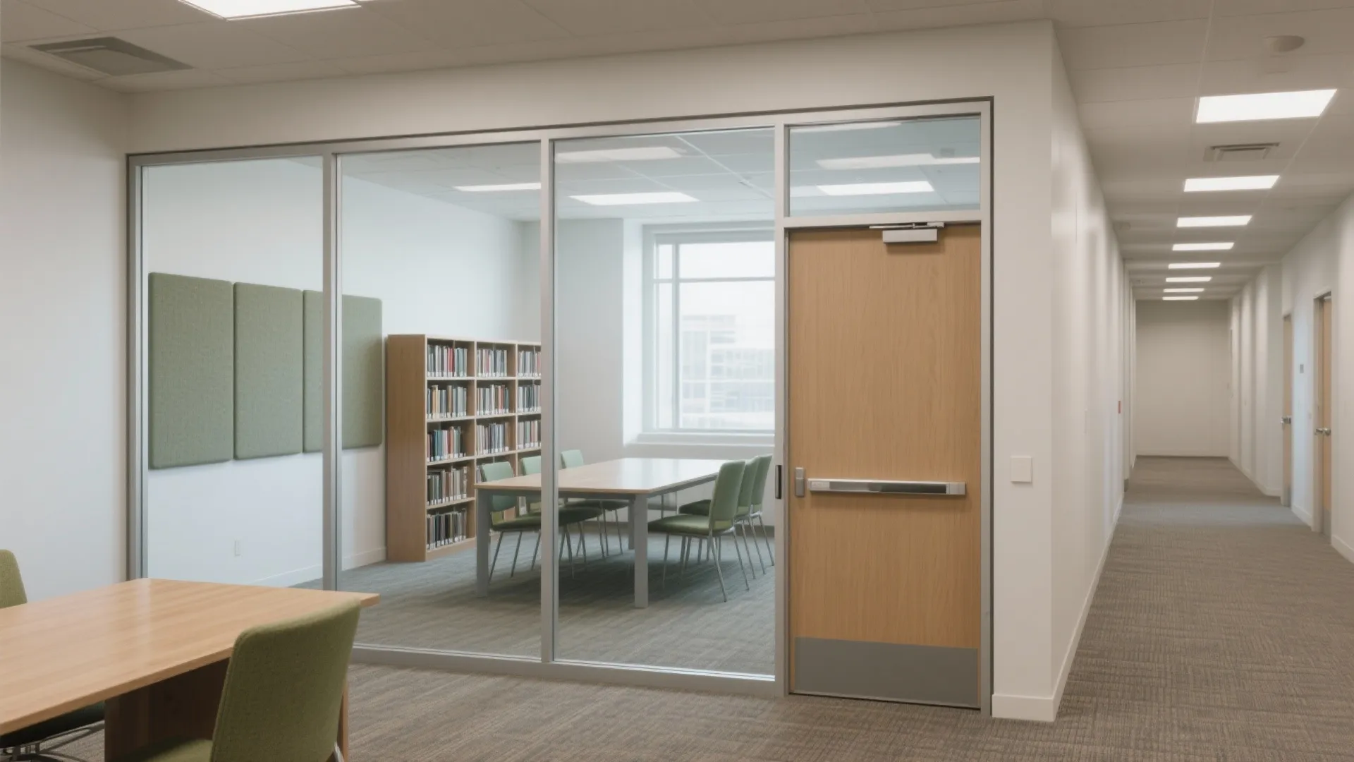 Acoustic zoning with transparent partitions