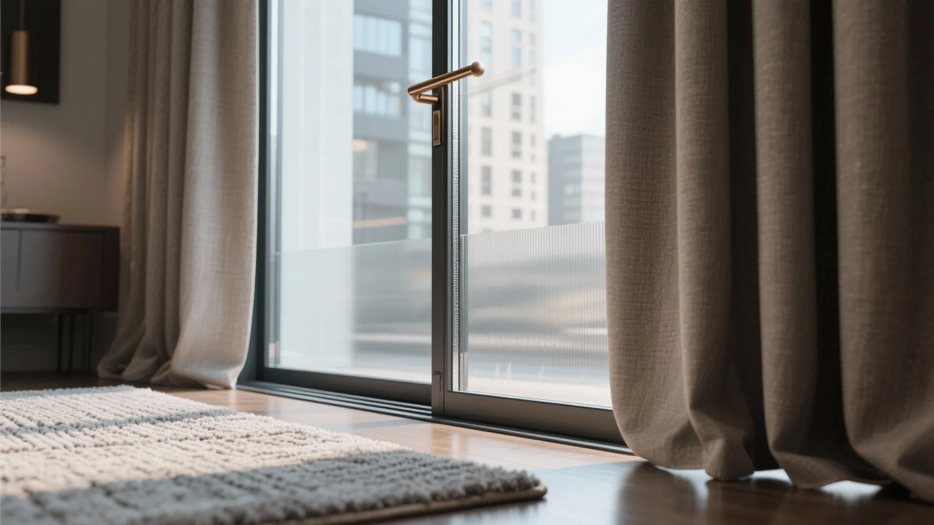 Acoustic glazing and soft layers for city hush