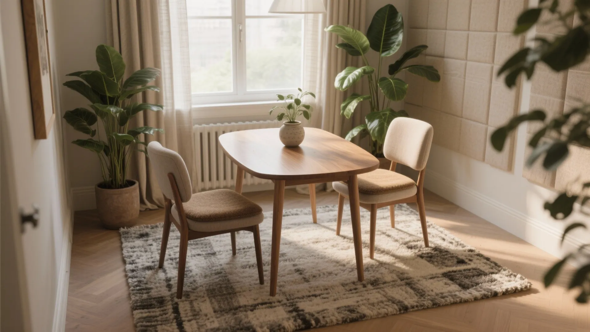 Acoustic Comfort with Greenery and Wood