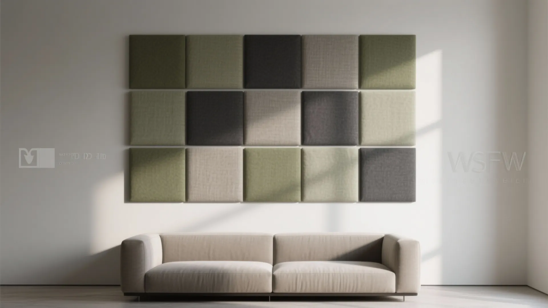 Idea 2: Acoustic fabric panels that double as art