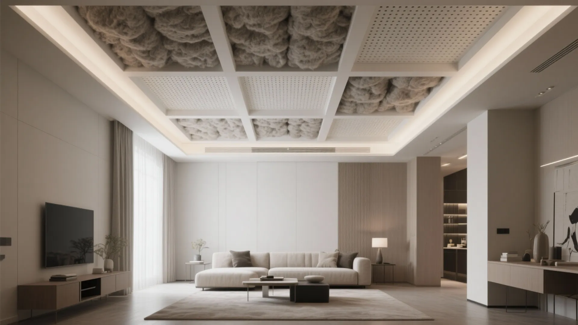 Acoustic Gypsum with Hidden Absorption