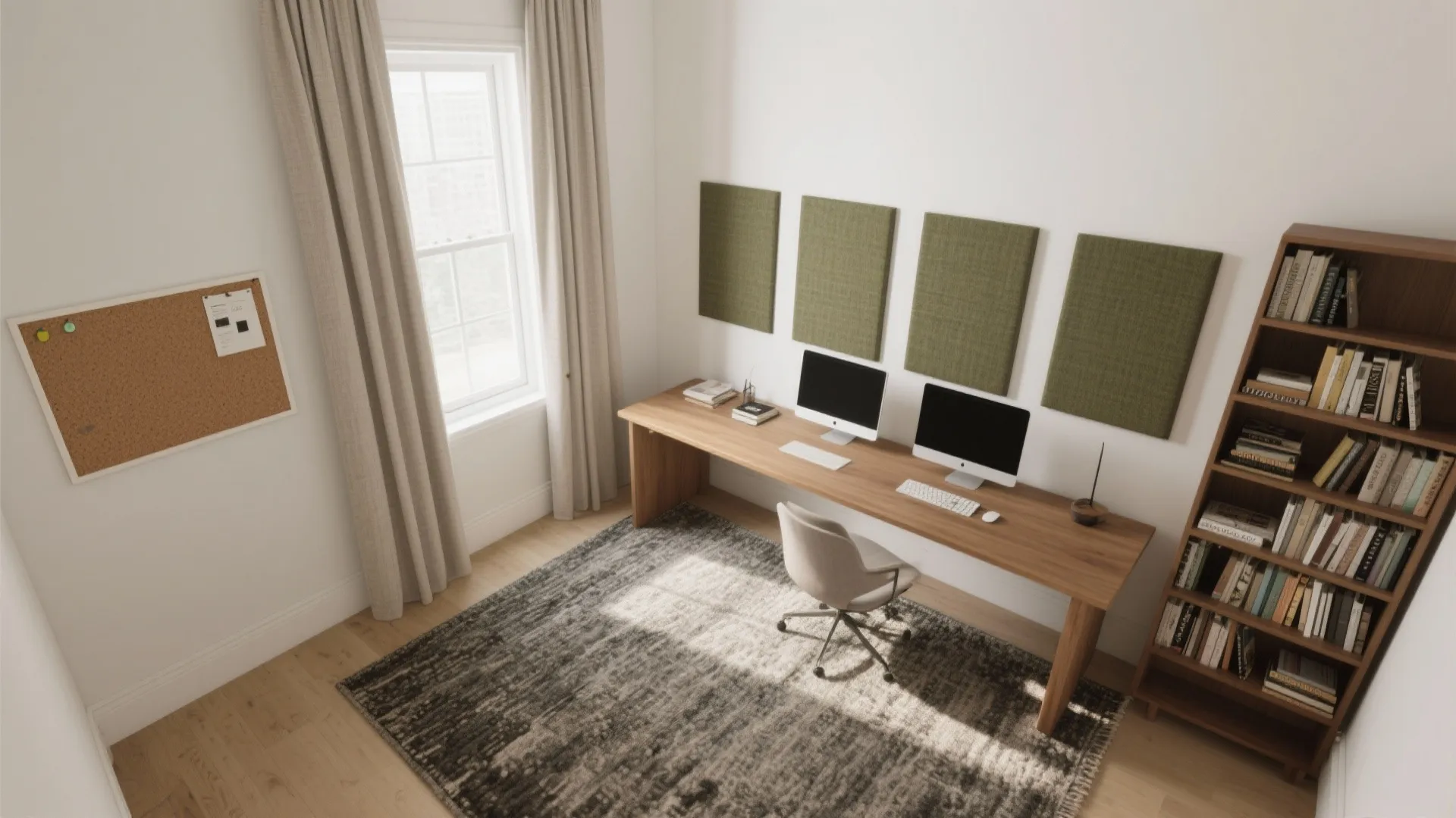 Acoustic layering for quiet focus