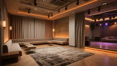 Modern Entertainment Room with Acoustic Design
