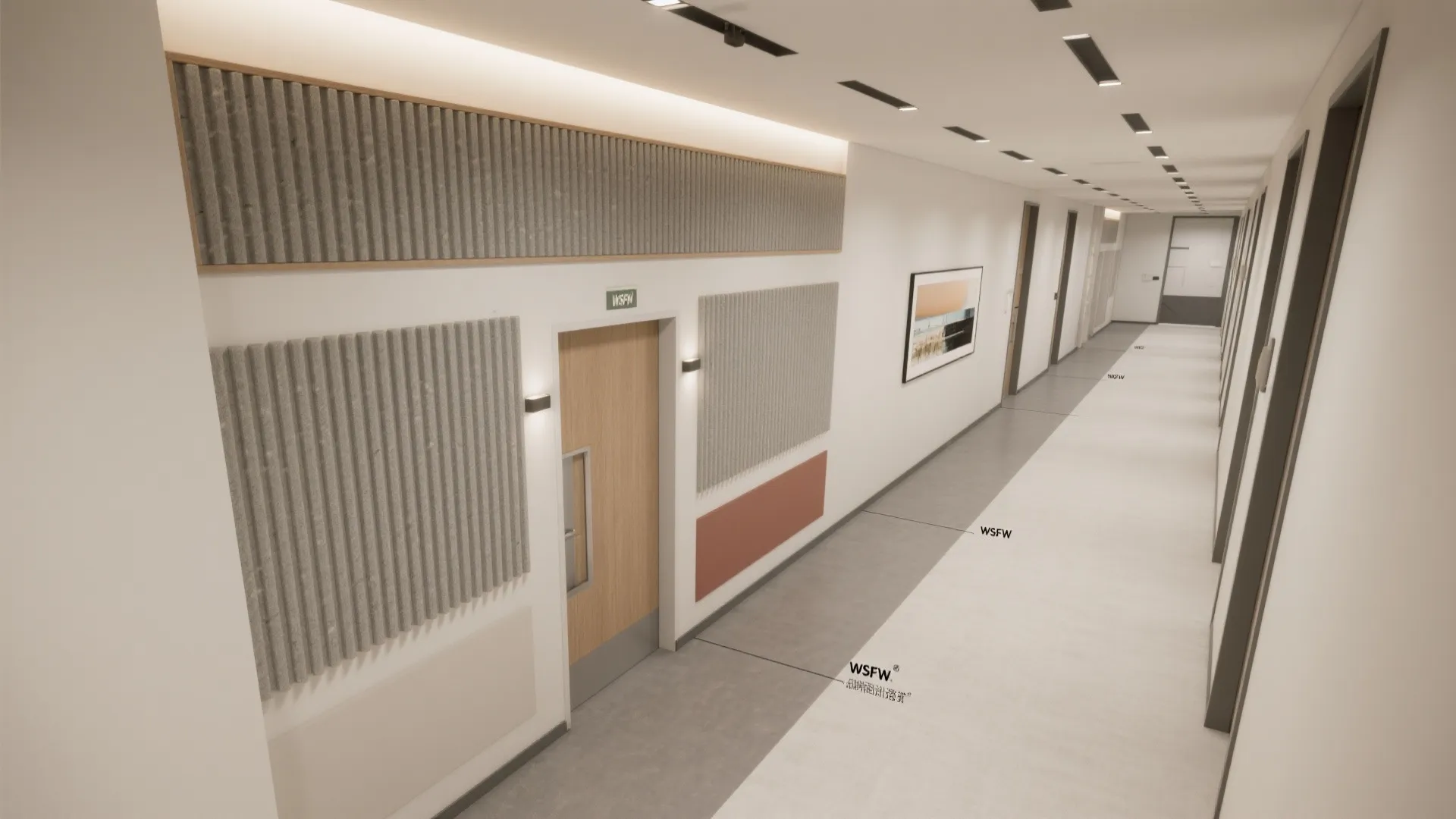 5) Acoustic Slat + Paint Two-Tone for Function and Calm