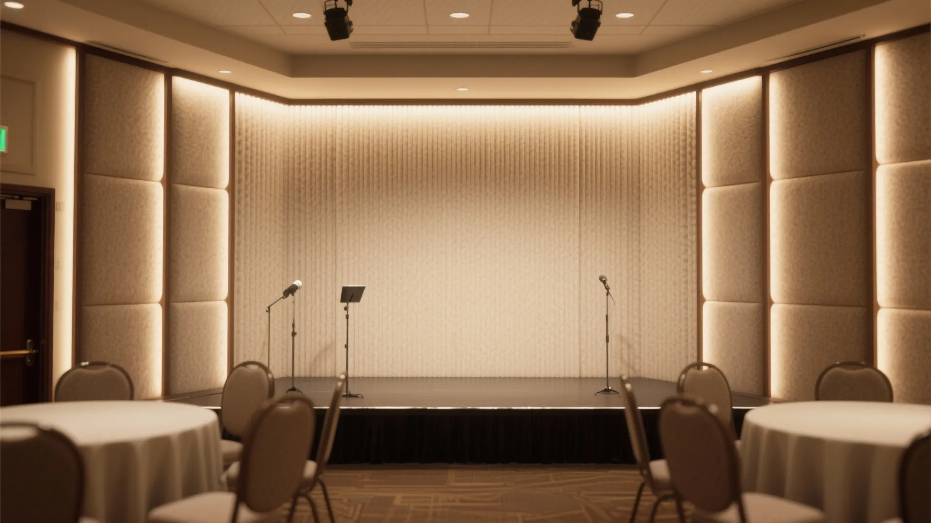 Textured acoustic panels with concealed lighting