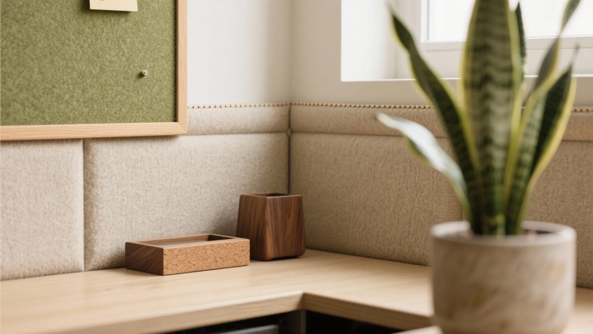 4) Acoustic Comfort + Biophilia: Softer Sound, Calmer Brain