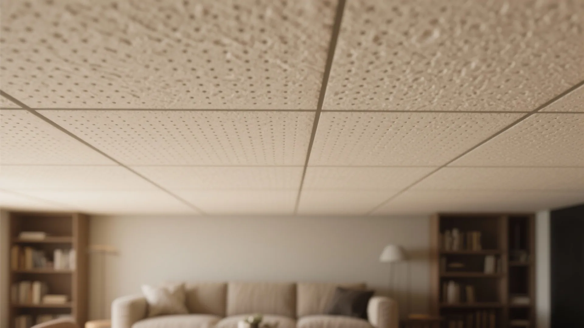 Integrated acoustic plaster for calm, conversation-friendly rooms