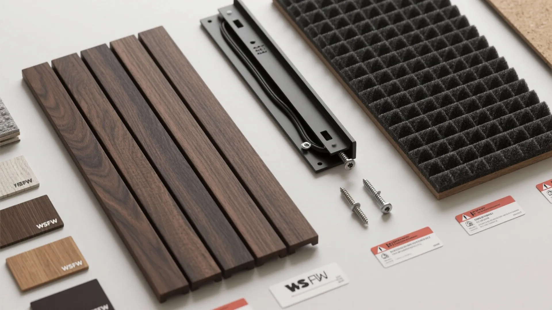 Acoustic plank panels for quiet, cozy living