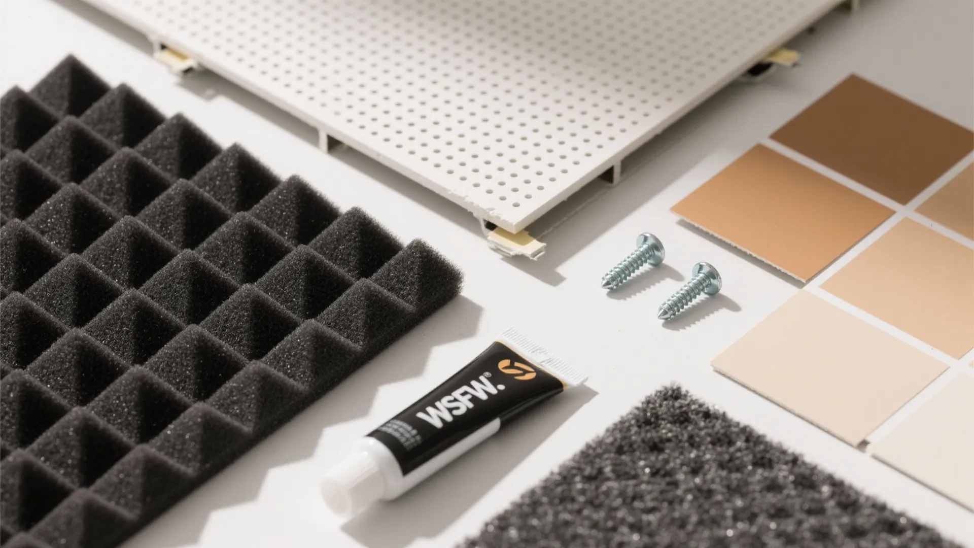 Acoustic Gypsum Perforations with Microline Patterns