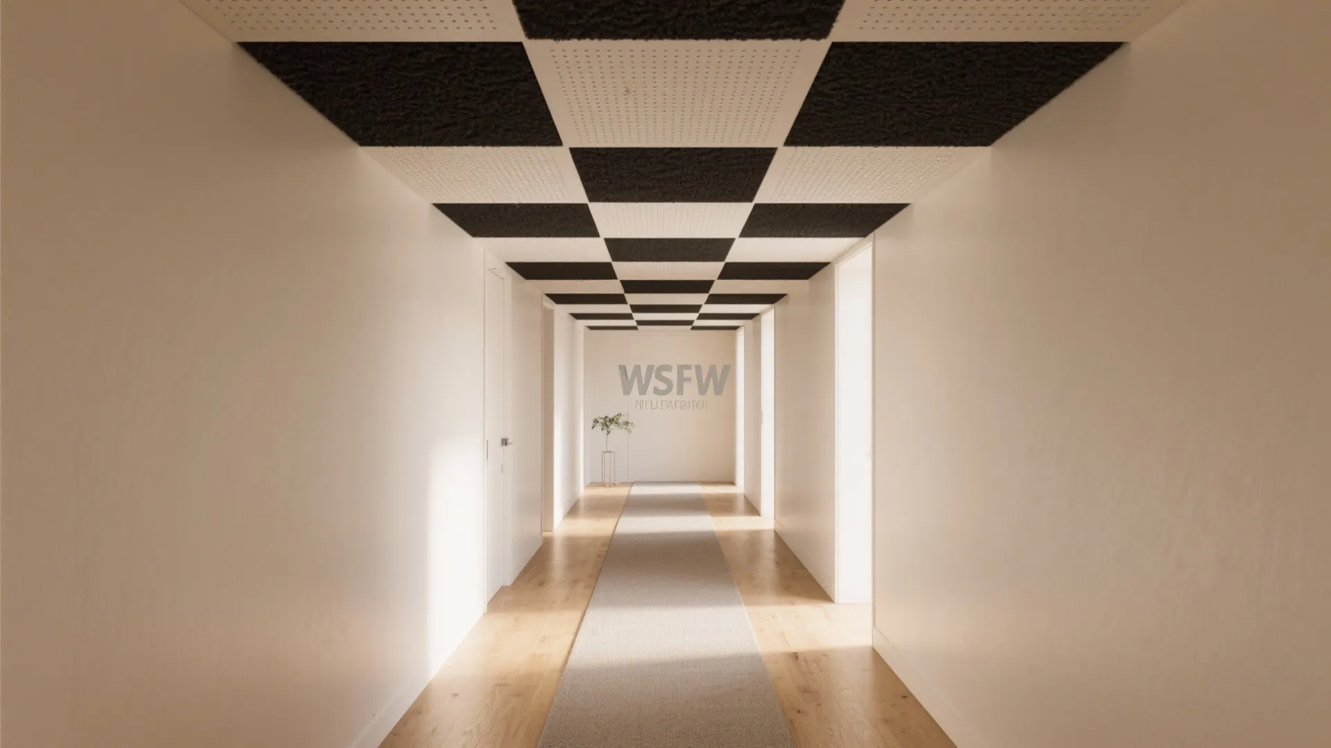 Acoustic Gypsum Perforations with Microline Patterns