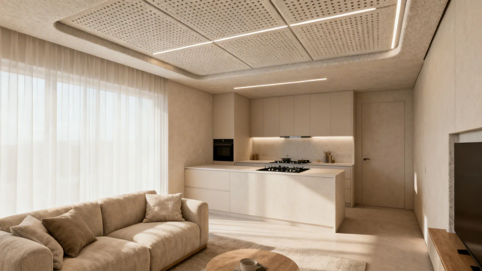 Acoustic gyproc with microperforation