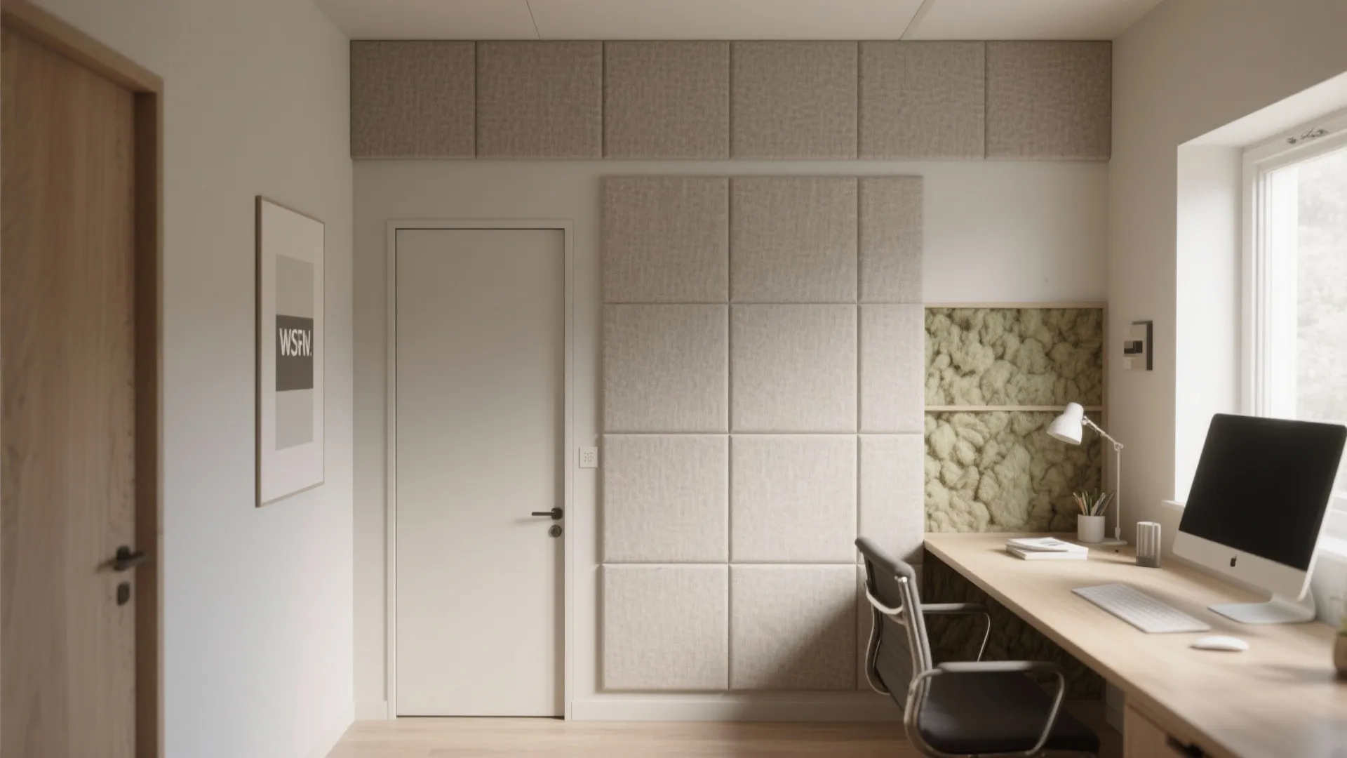 Acoustic Fabric Panels with Hidden Storage